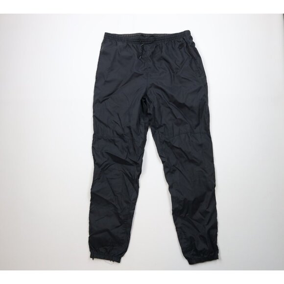 Vintage 80s 90s Nike Mens Large Thrashed Nylon Windbreaker Joggers Pants Black - Picture 1 of 16